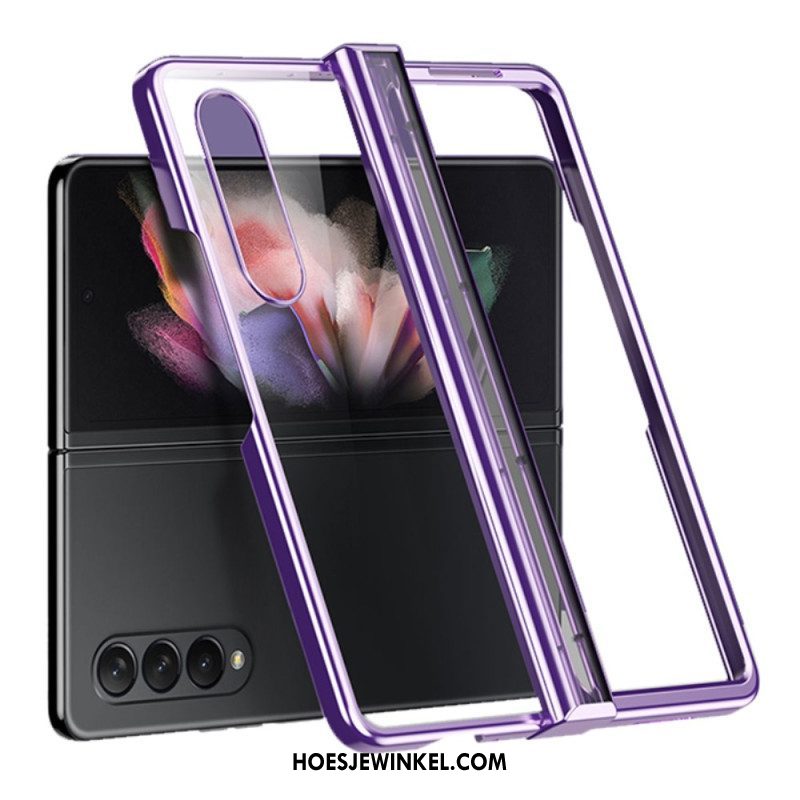 Hoesje voor Samsung Galaxy Z Fold 4 Helder Metalen Scharnierend