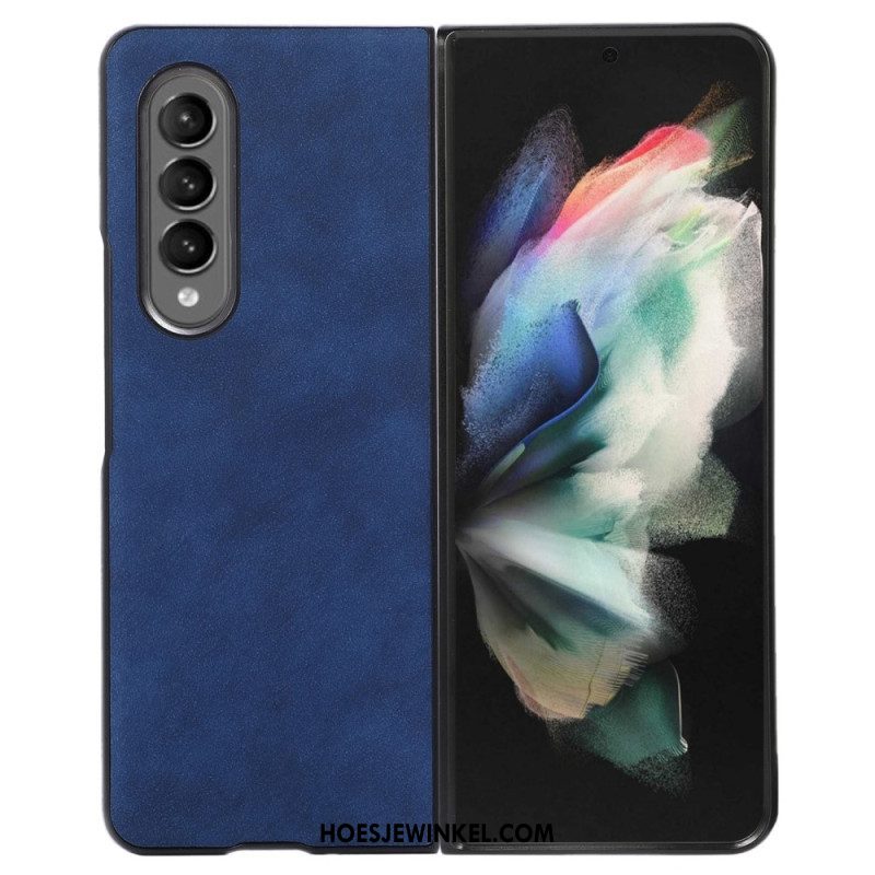 Hoesje voor Samsung Galaxy Z Fold 4 Huidtextuur Van Imitatieleer