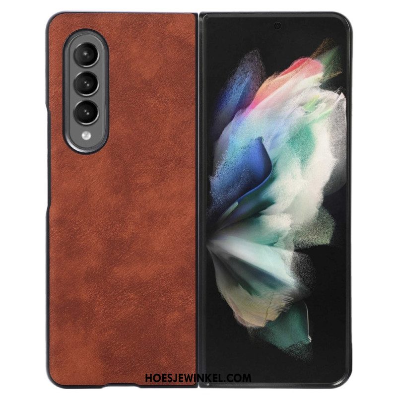 Hoesje voor Samsung Galaxy Z Fold 4 Huidtextuur Van Imitatieleer