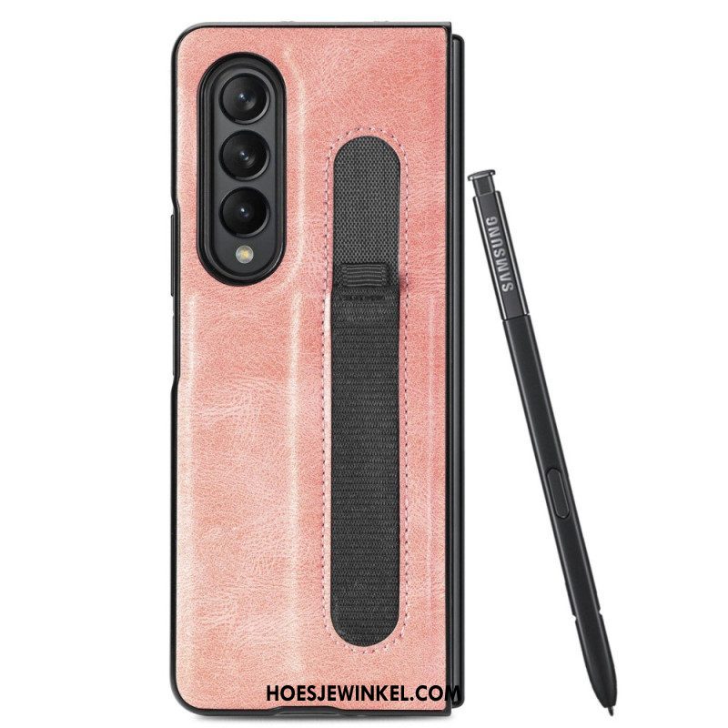 Hoesje voor Samsung Galaxy Z Fold 4 Stylus Van Kunstleer