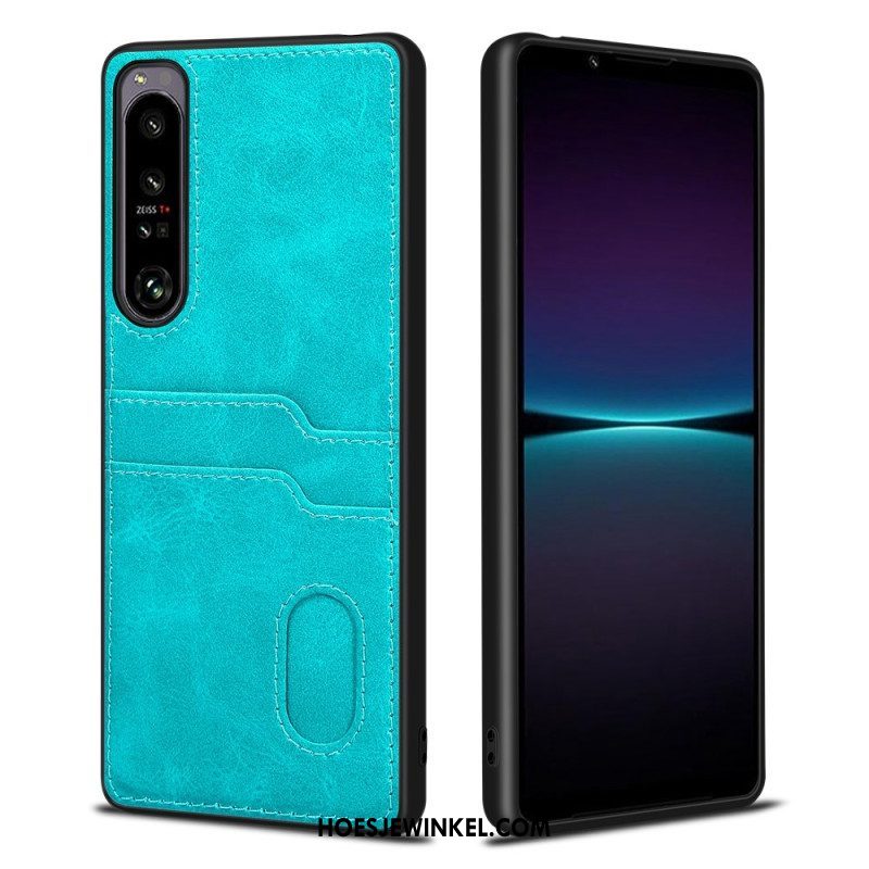 Hoesje voor Sony Xperia 1 IV Dubbele Kaarthouder