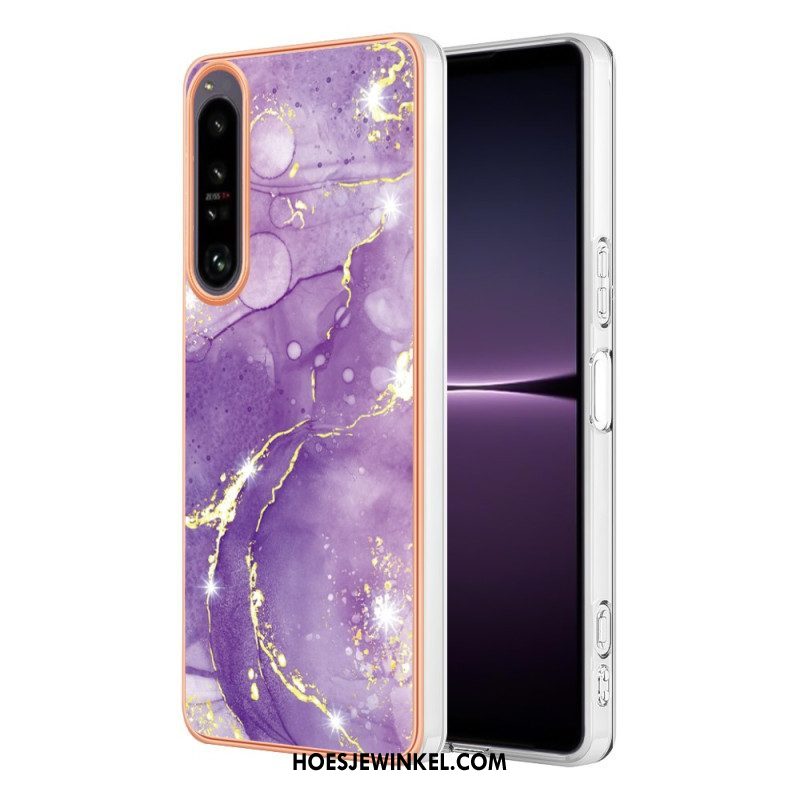 Hoesje voor Sony Xperia 1 IV Gekleurd Marmer