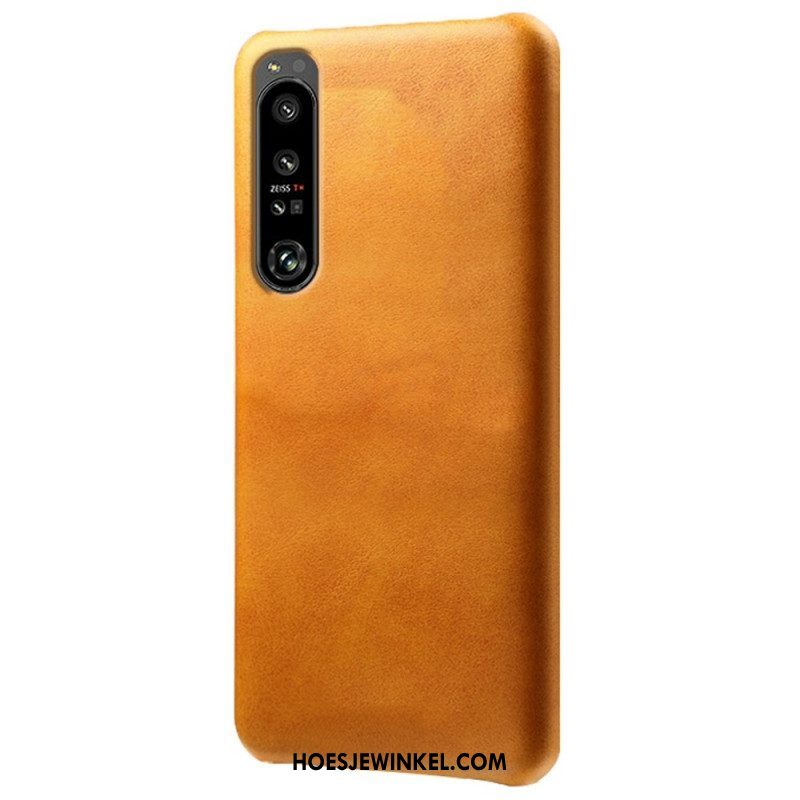 Hoesje voor Sony Xperia 1 IV Leer-effect