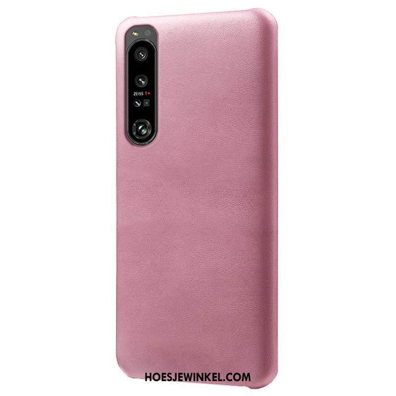 Hoesje voor Sony Xperia 1 IV Leer-effect