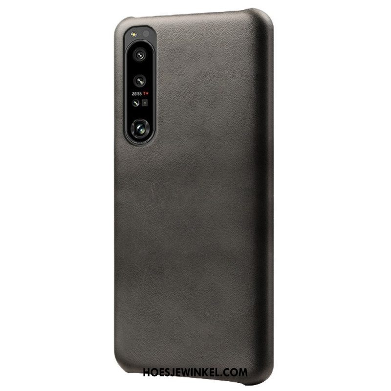 Hoesje voor Sony Xperia 1 IV Leer-effect