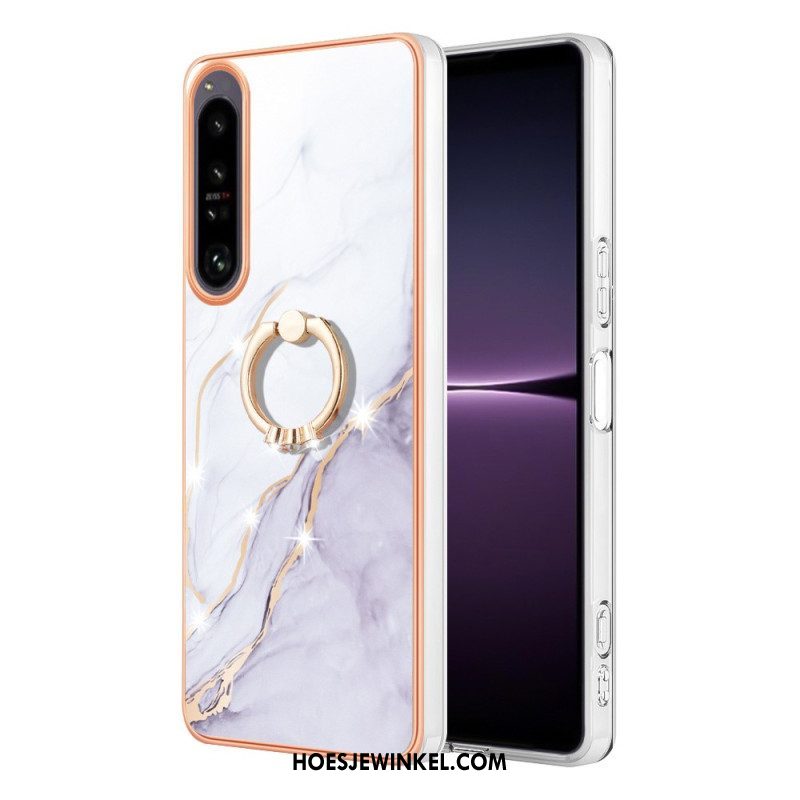 Hoesje voor Sony Xperia 1 IV Marmer Met Ringsteun