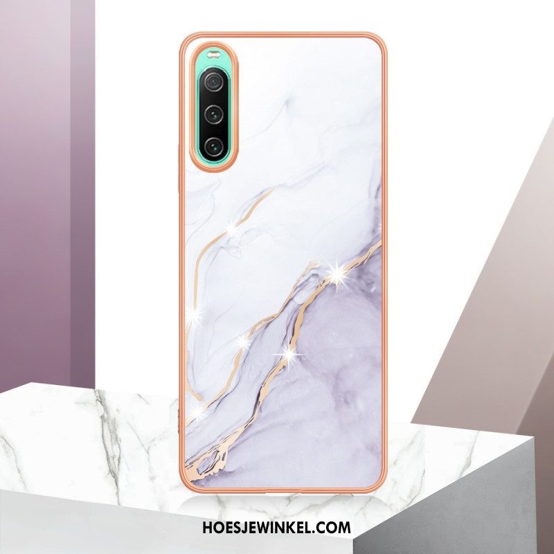 Hoesje voor Sony Xperia 10 IV Gekleurd Marmer