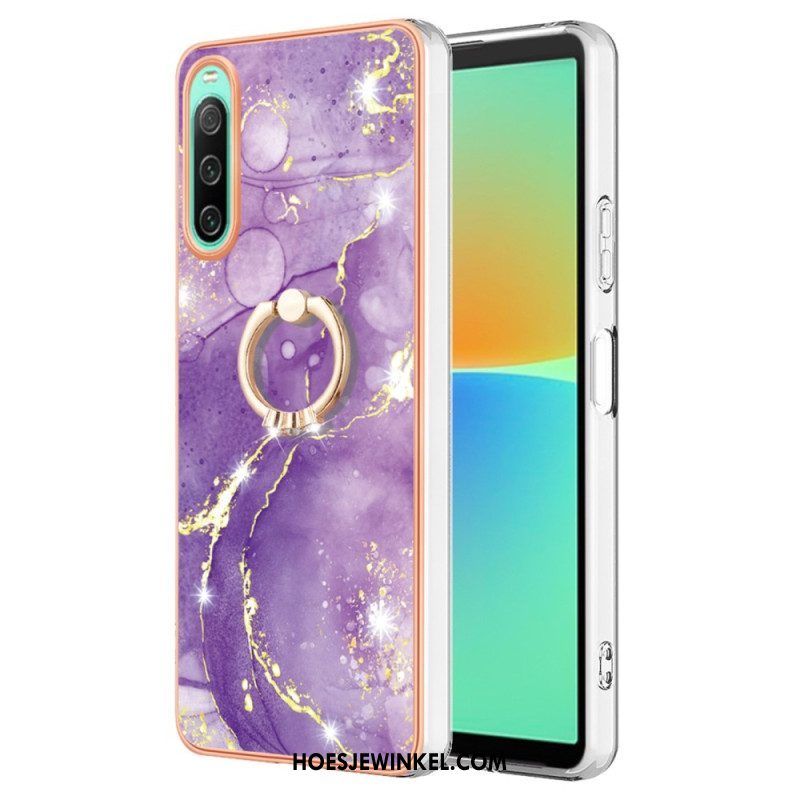 Hoesje voor Sony Xperia 10 IV Marmer Met Ringsteun