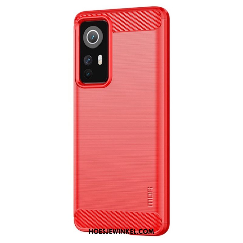 Hoesje voor Xiaomi 12 / 12X Mofi Geborsteld Koolstofvezel