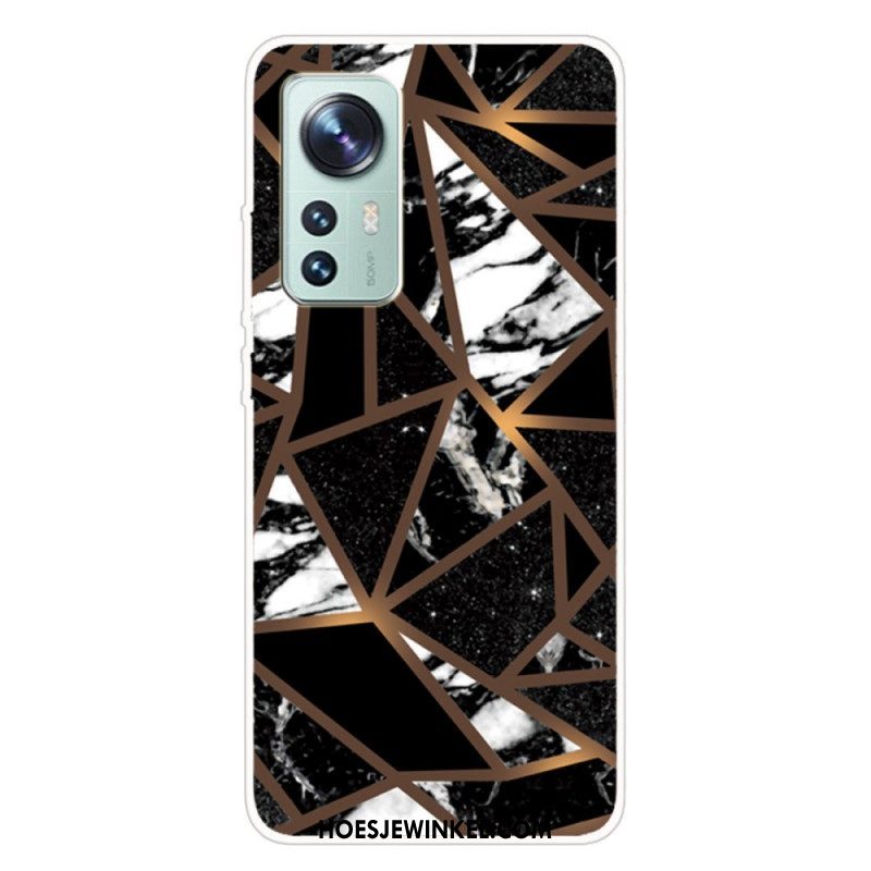 Hoesje voor Xiaomi 12 / 12X Siliconen Marmeren Geometrie