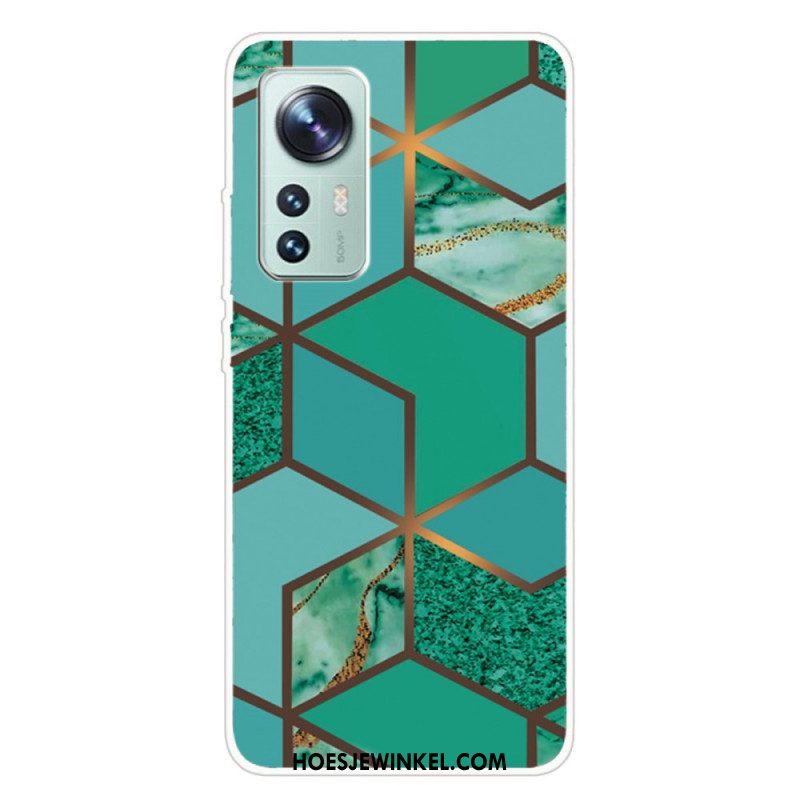 Hoesje voor Xiaomi 12 / 12X Siliconen Marmeren Geometrie