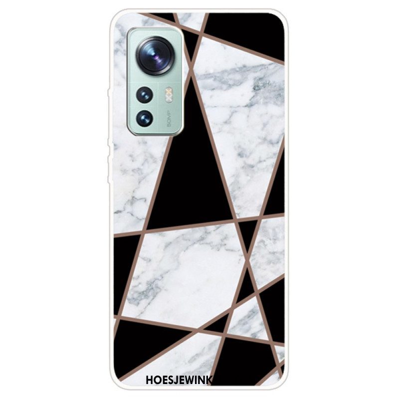 Hoesje voor Xiaomi 12 / 12X Variabel Geometrisch Marmer