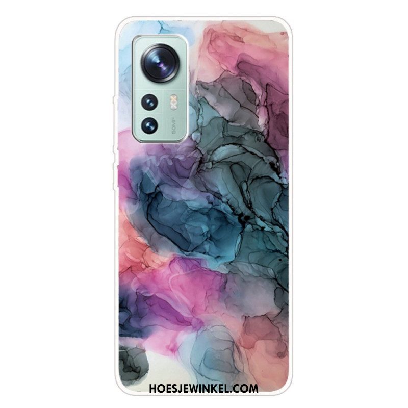 Hoesje voor Xiaomi 12 Pro Siliconen Marmer Aquarel