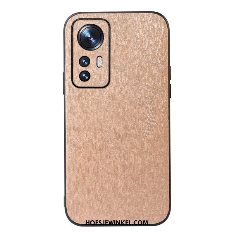 Hoesje voor Xiaomi 12 Pro Stijl Leer Houteffect