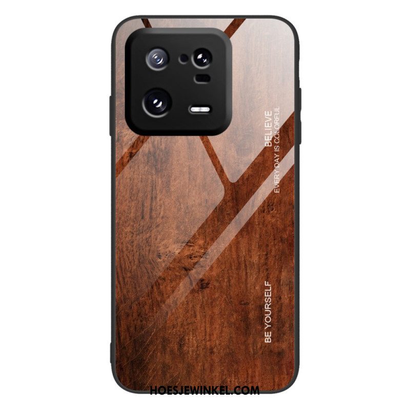 Hoesje voor Xiaomi 13 Pro Houtdesign Gehard Glas