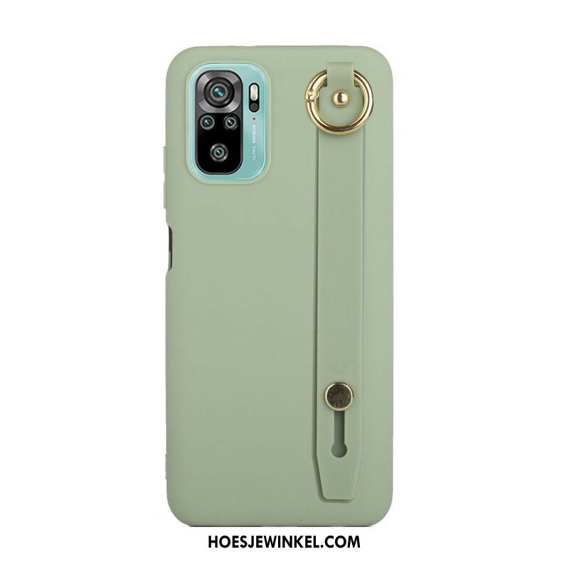 Hoesje voor Xiaomi Redmi Note 10 / 10S Siliconen Met Steunband
