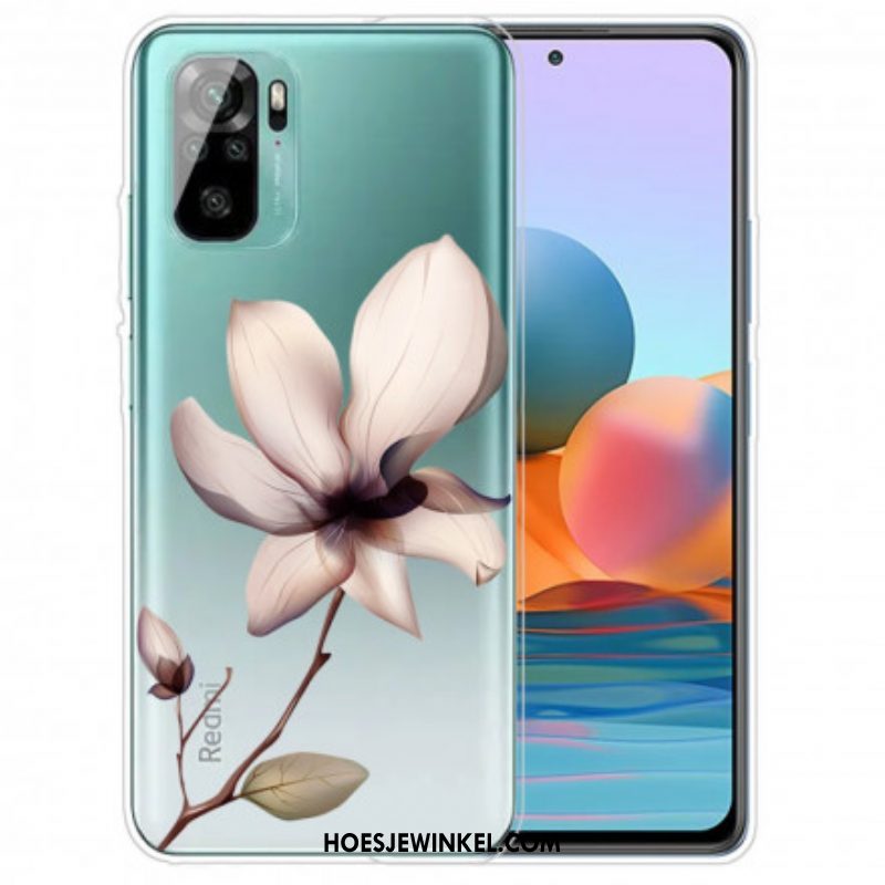 Hoesje voor Xiaomi Redmi Note 10 / 10S Transparante Één Bloem