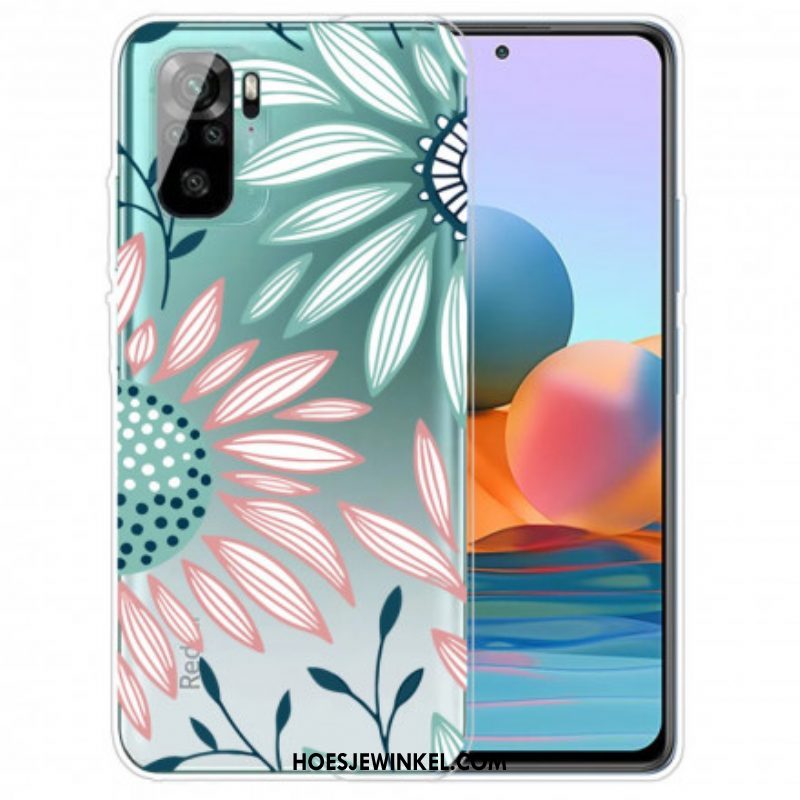 Hoesje voor Xiaomi Redmi Note 10 / 10S Transparante Één Bloem