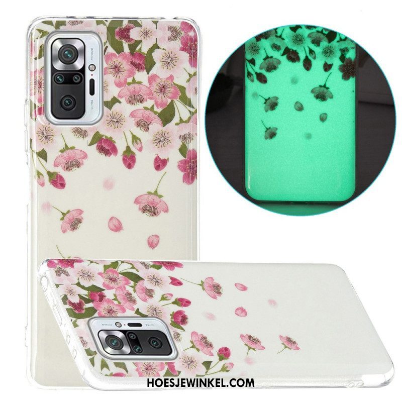 Hoesje voor Xiaomi Redmi Note 10 Pro Fluorescerende Bloemenserie