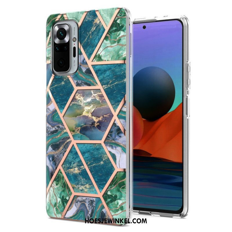 Hoesje voor Xiaomi Redmi Note 10 Pro Marmer Met Intense Geometrie