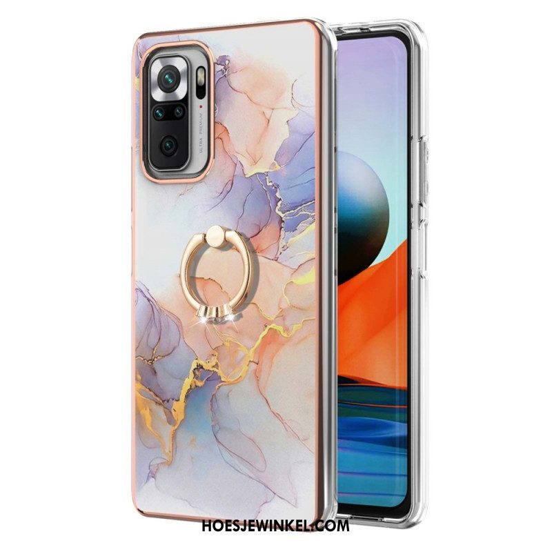 Hoesje voor Xiaomi Redmi Note 10 Pro Marmer Met Ringsteun