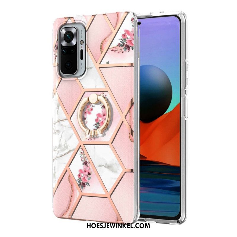 Hoesje voor Xiaomi Redmi Note 10 Pro Ringbeugel Bloemen