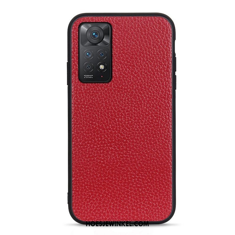 Hoesje voor Xiaomi Redmi Note 11 Pro / 11 Pro 5G Echt Litchi-leer