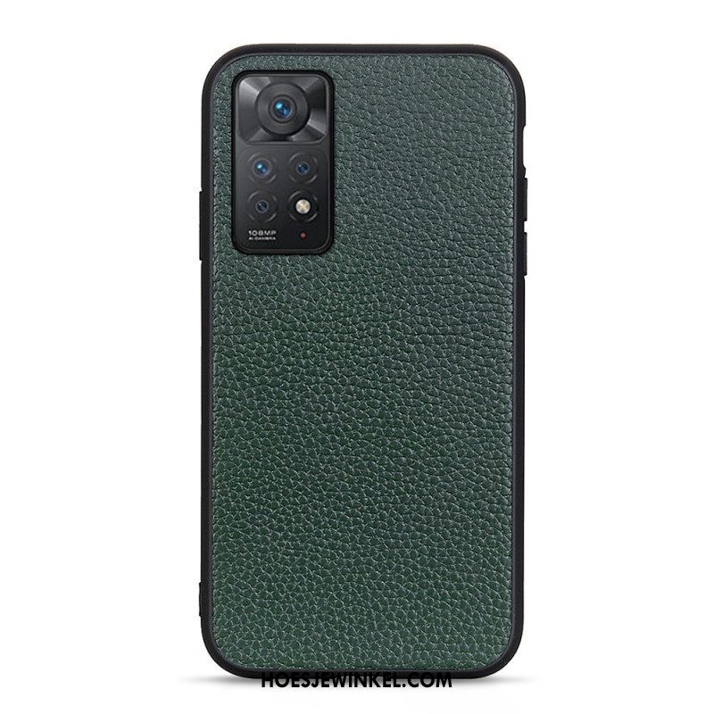 Hoesje voor Xiaomi Redmi Note 11 Pro / 11 Pro 5G Echt Litchi-leer