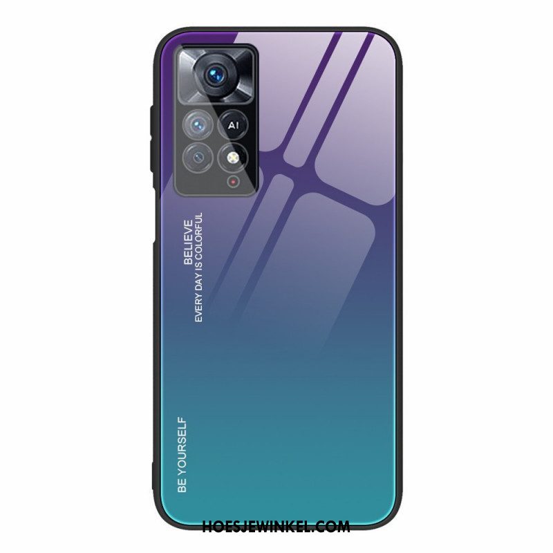 Hoesje voor Xiaomi Redmi Note 11 Pro / 11 Pro 5G Gehard Glas Wees Jezelf