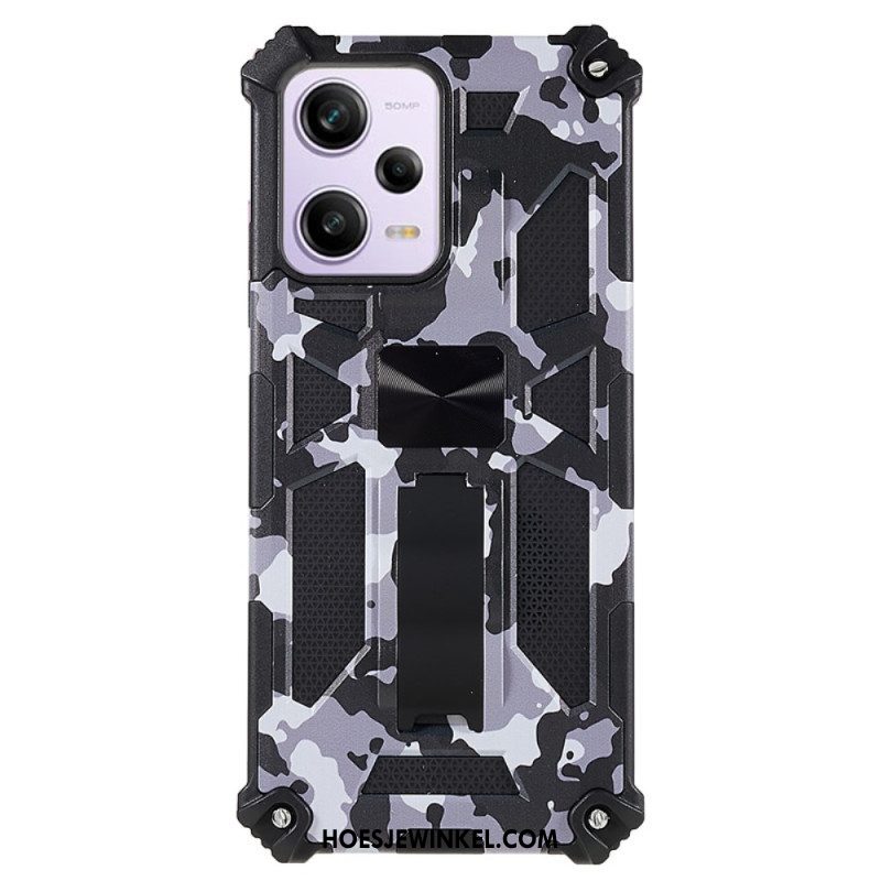 Hoesje voor Xiaomi Redmi Note 12 5G Camouflage Verwijderbare Ondersteuning