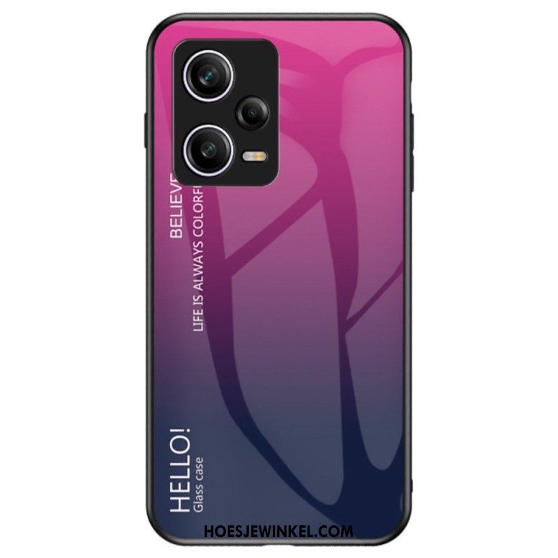 Hoesje voor Xiaomi Redmi Note 12 Pro Gehard Glas Hallo