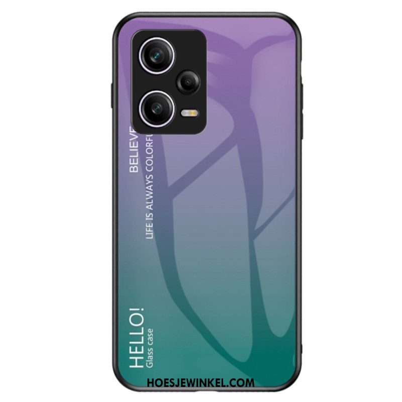 Hoesje voor Xiaomi Redmi Note 12 Pro Gehard Glas Hallo