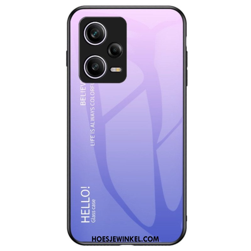 Hoesje voor Xiaomi Redmi Note 12 Pro Gehard Glas Hallo