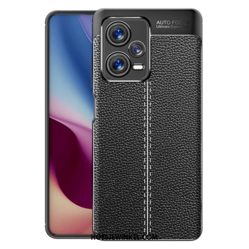 Hoesje voor Xiaomi Redmi Note 12 Pro Plus Dubbellijnig Litchi-leereffect