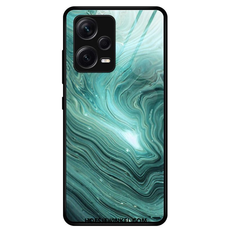 Hoesje voor Xiaomi Redmi Note 12 Pro Plus Marmeren Kleuren Gehard Glas