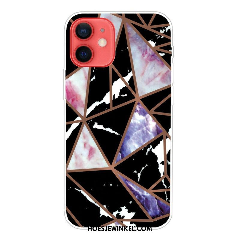 Hoesje voor iPhone 13 Mini Weiger Geometrisch Marmer