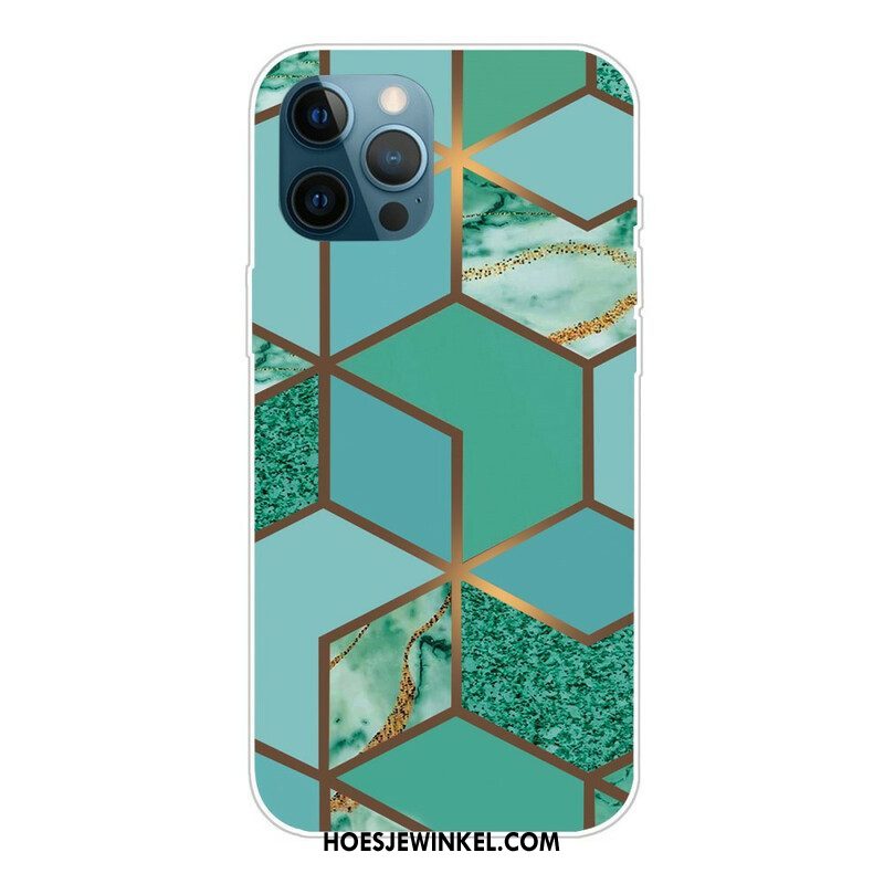 Hoesje voor iPhone 13 Pro Marmeren Geometrie