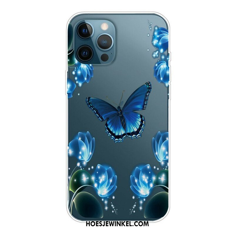 Hoesje voor iPhone 13 Pro Max Blauwe Vlinders