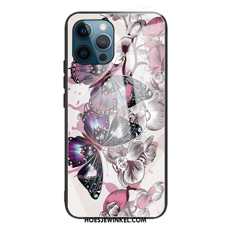 Hoesje voor iPhone 13 Pro Max Vlinders Variatie Gehard Glas