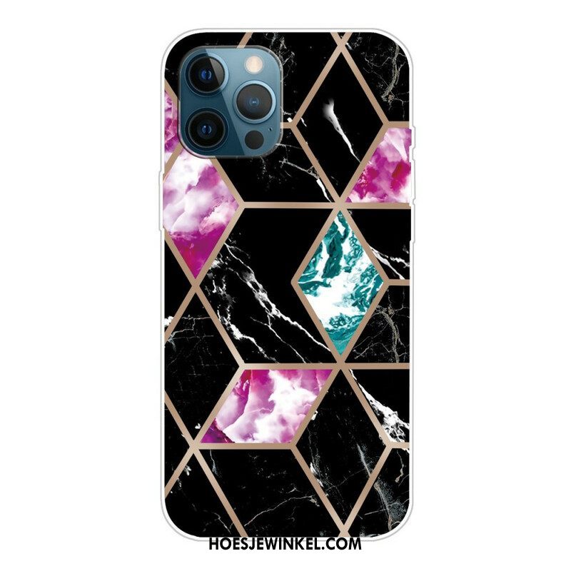 Hoesje voor iPhone 13 Pro Weiger Geometrisch Marmer