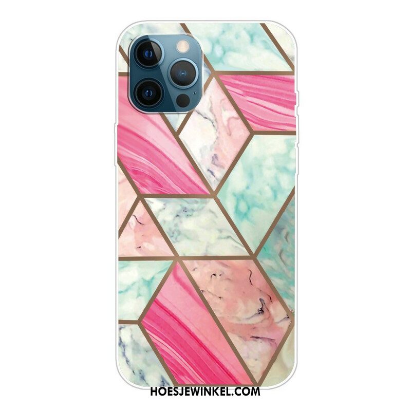 Hoesje voor iPhone 13 Pro Weiger Geometrisch Marmer