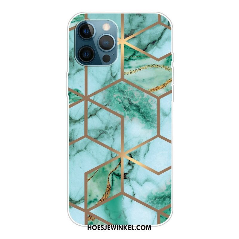 Hoesje voor iPhone 13 Pro Weiger Geometrisch Marmer