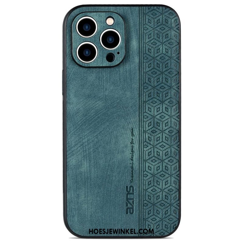 Hoesje voor iPhone 14 Azns Ledereffect