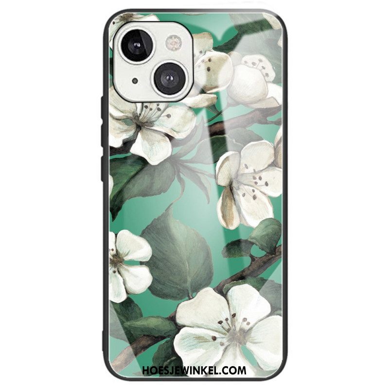 Hoesje voor iPhone 14 Bloemen Van Gehard Glas