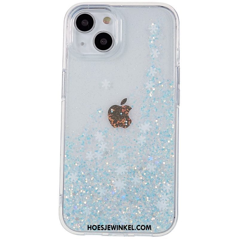 Hoesje voor iPhone 14 Pailletten Vlokken