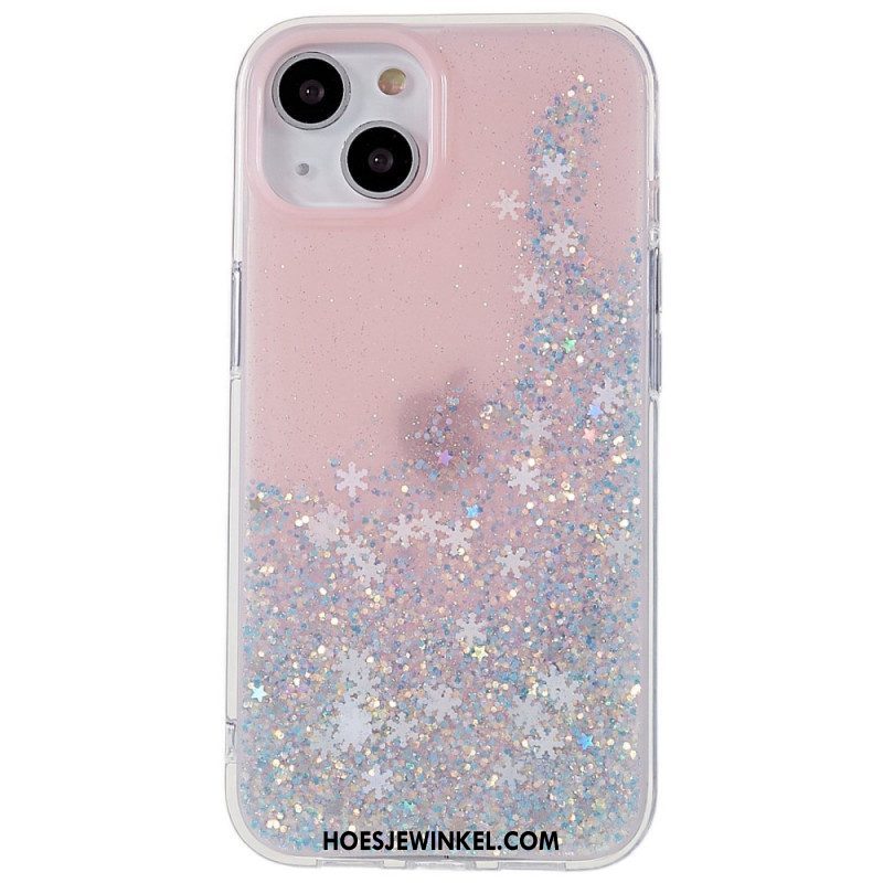 Hoesje voor iPhone 14 Pailletten Vlokken