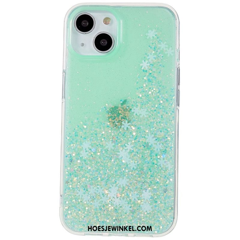 Hoesje voor iPhone 14 Pailletten Vlokken