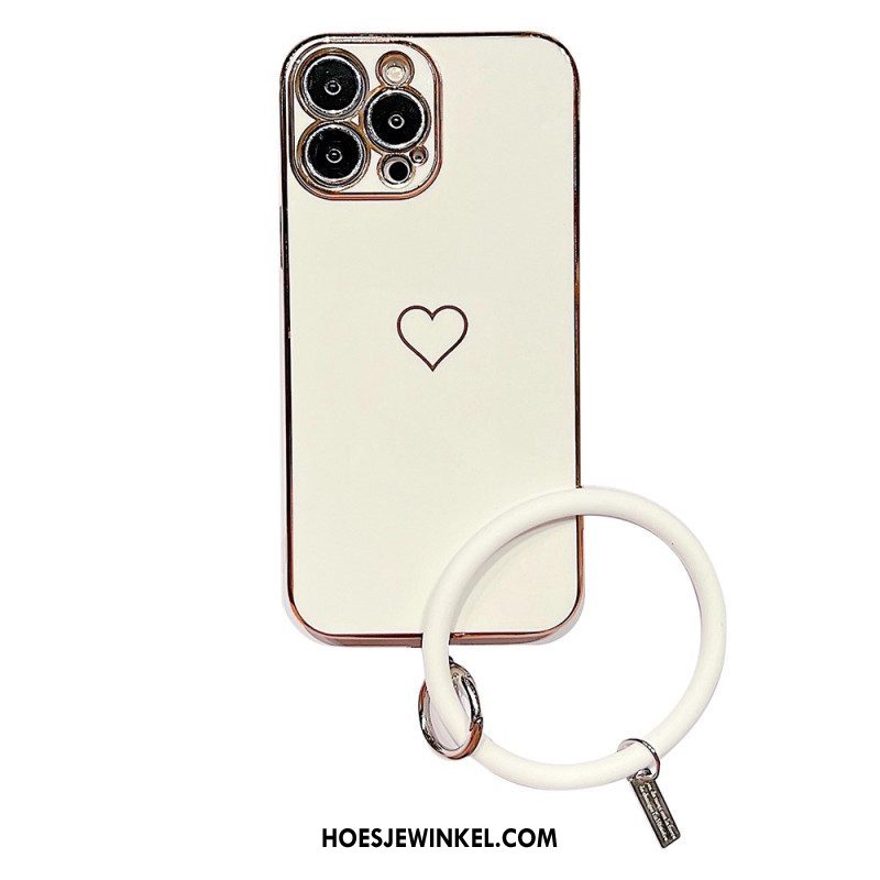 Hoesje voor iPhone 14 Plus Hart Met Riem In Ringstijl