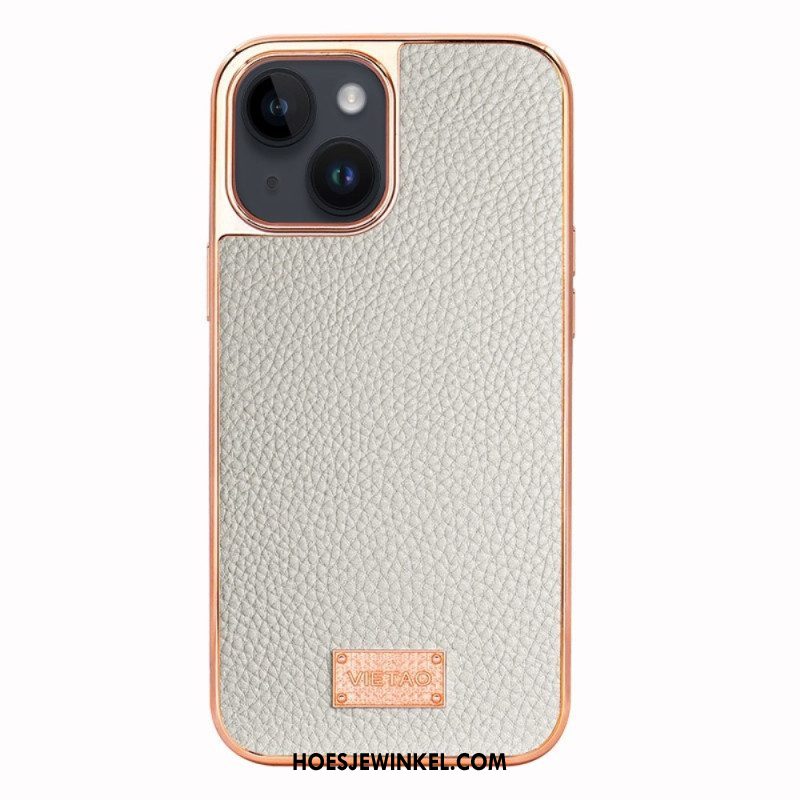 Hoesje voor iPhone 14 Plus Vietao Lychee Leereffect