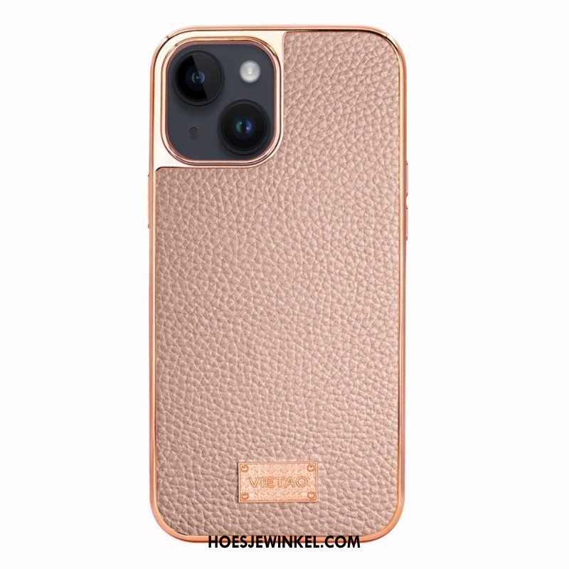 Hoesje voor iPhone 14 Plus Vietao Lychee Leereffect